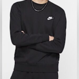 Nike Sportswear Club Fleece Men's Black Crew Sweatshirt